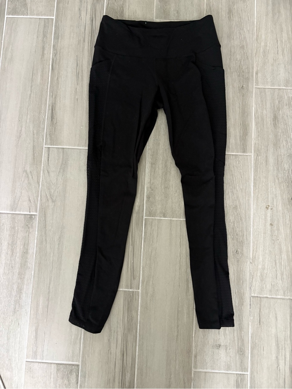Victoria's Secret Black Mesh Panel Leggings